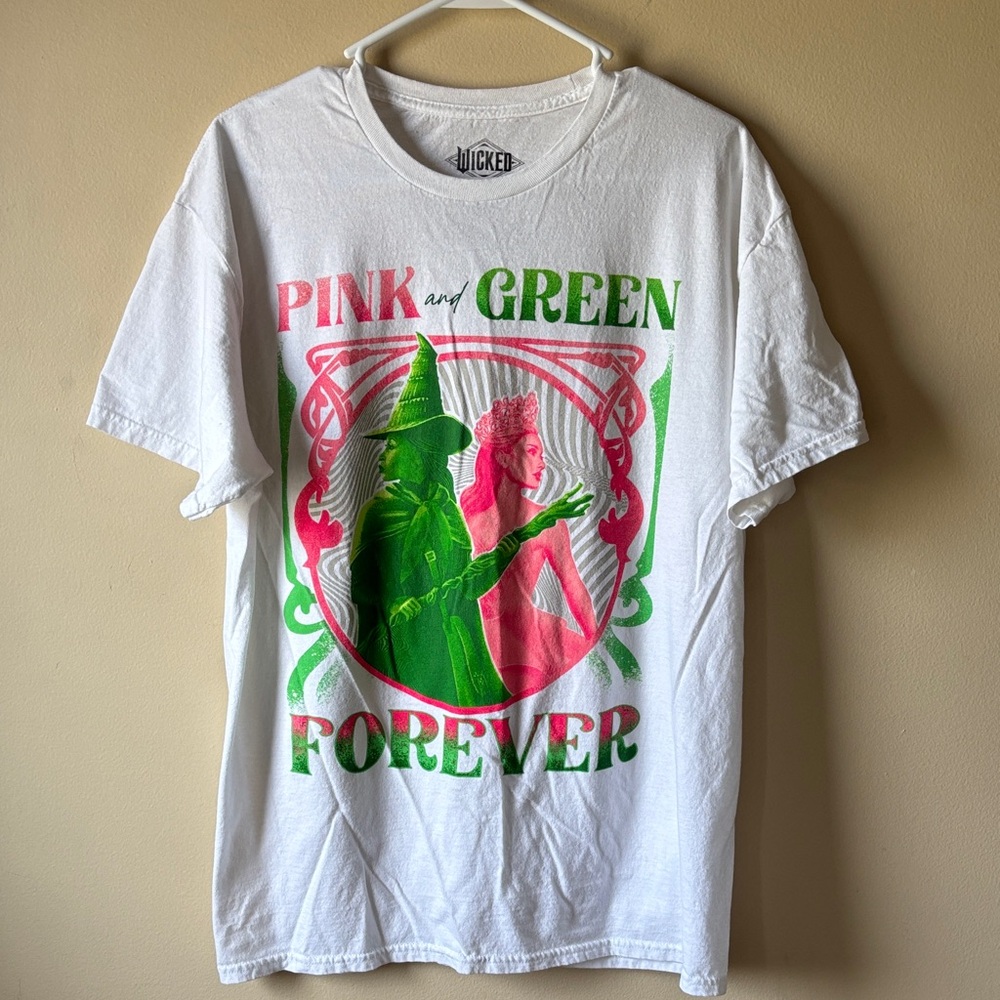 Wicked Movie Pink & Green Forever Graphic Tee